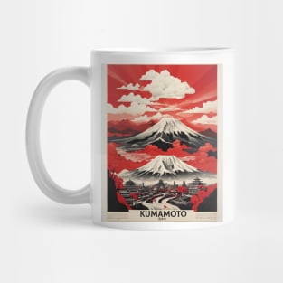 Kumamoto Japan Travel Vintage Tourism Poster Mug